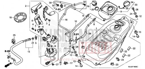 FUEL TANK/FUEL PUMP NC750SE de 2014